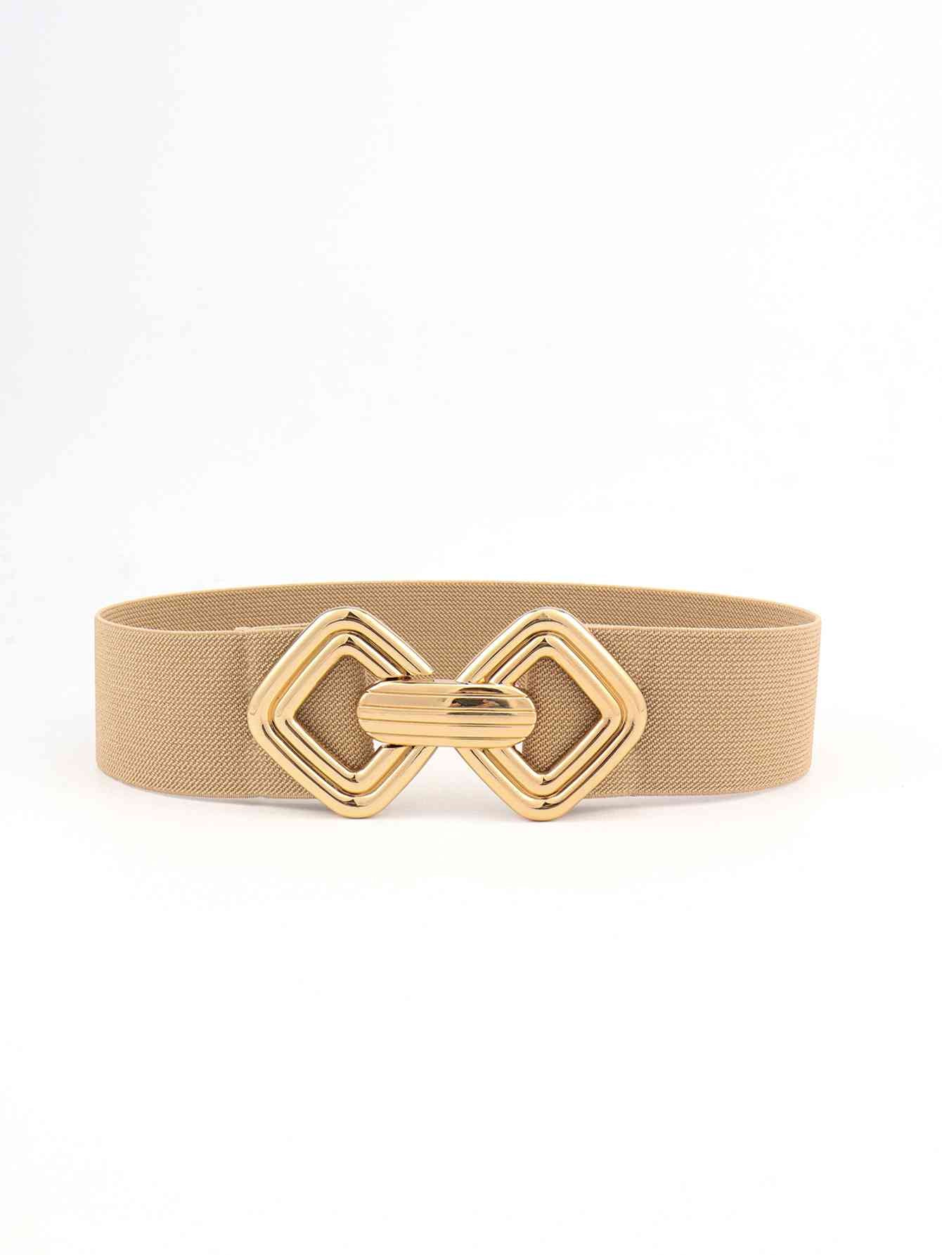 Geometric Buckle Elastic Wide Belt - AllIn Computer