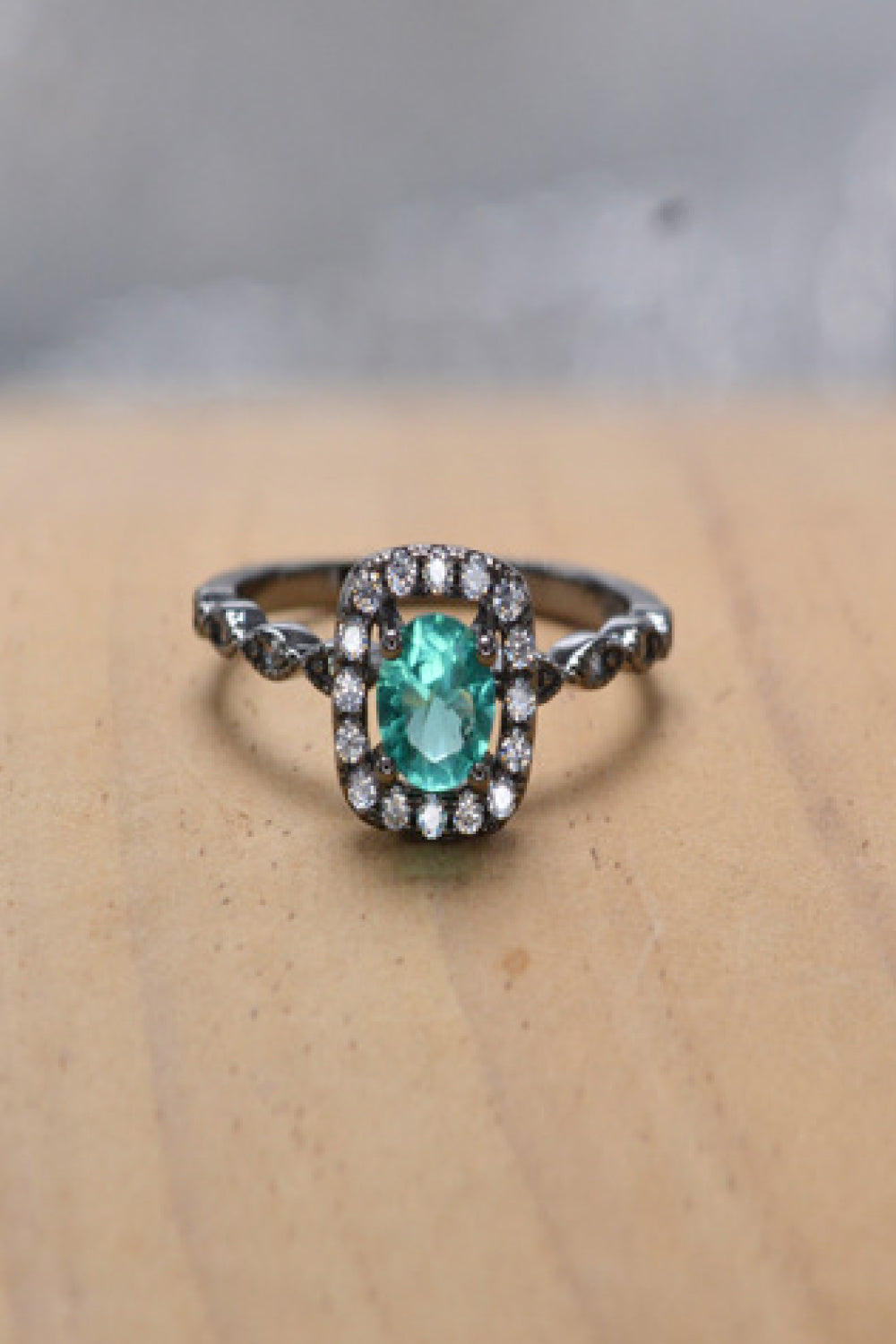 2-Piece Paraiba Blue Zircon Ring Set - AllIn Computer