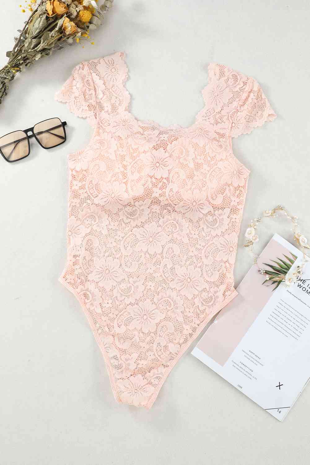 Ruched Sweetheart Neck Lace Bodysuit - AllIn Computer