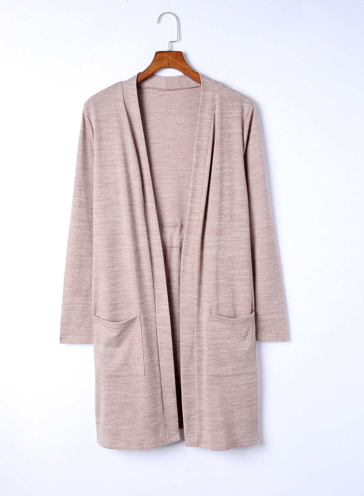Long Sleeve Open Front Cardigan with Pocket - AllIn Computer