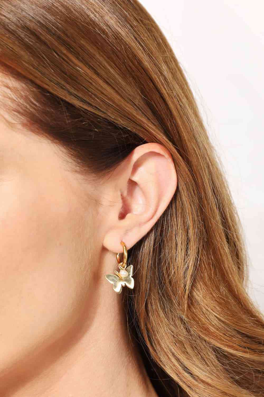 Adored Butterfly Stainless Steel Earrings - AllIn Computer
