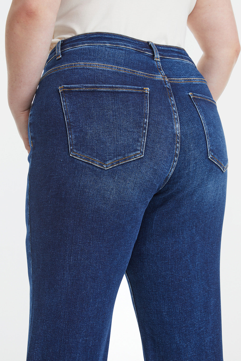 BAYEAS Full Size High Waist Cat's Whisker Wide Leg Jeans - AllIn Computer