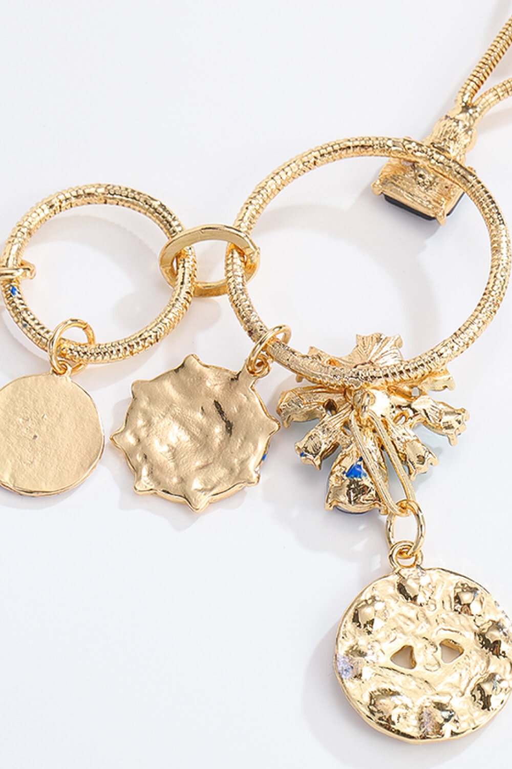 5-Pieces 18K Gold-Plated Rhinestone Evil Eye Pendant Necklace - AllIn Computer