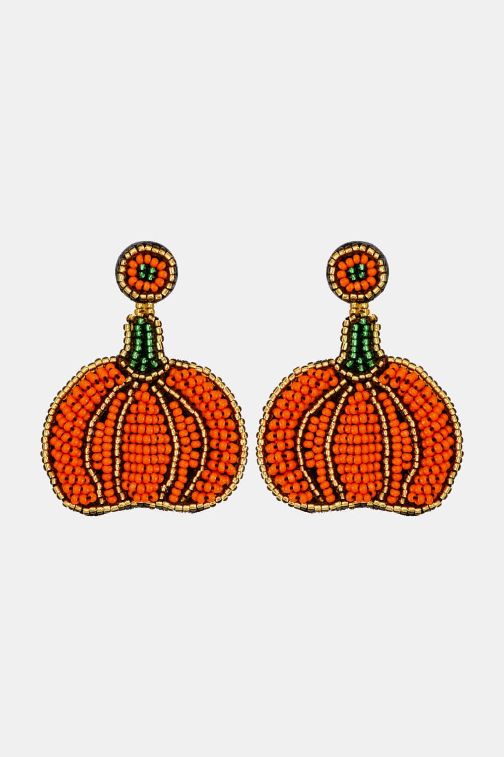 Beads Detail Pumpkin Shape Dangle Earring - AllIn Computer