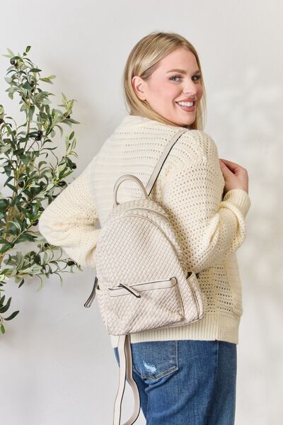 SHOMICO PU Leather Woven Backpack - AllIn Computer