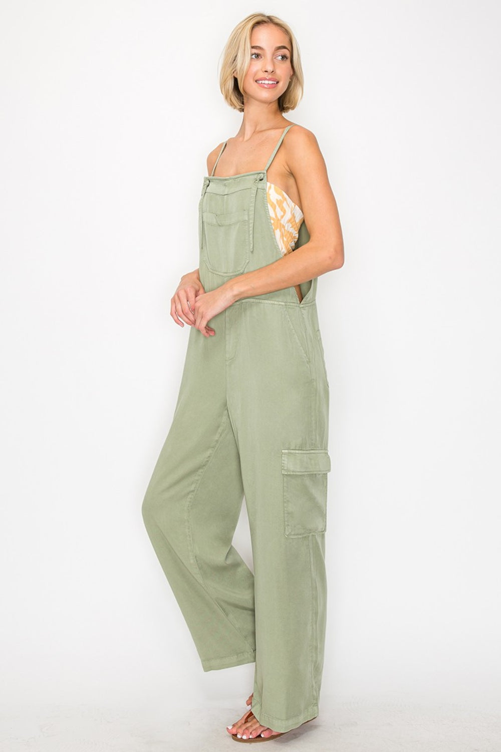 RISEN Wide Leg Tencel Overalls - AllIn Computer