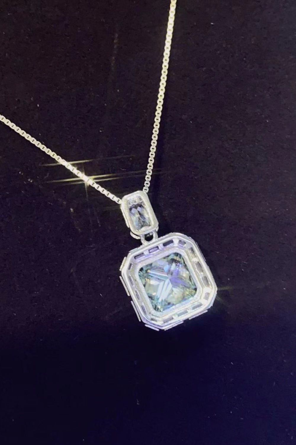 2 Carat Moissanite Square Pendant Necklace - AllIn Computer