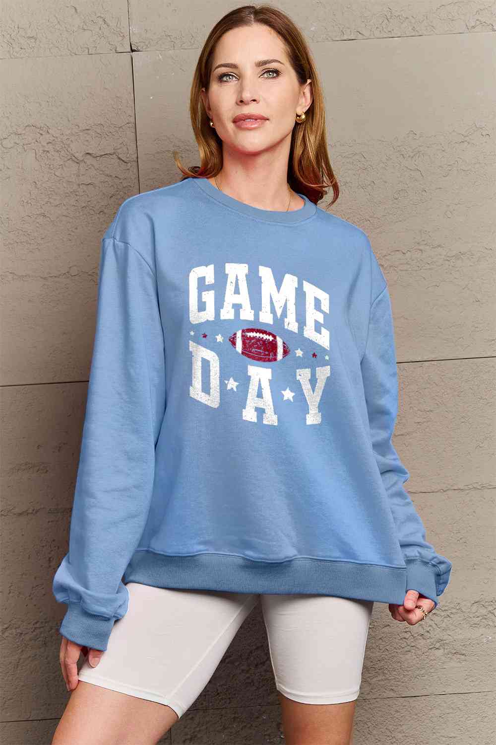 Simply Love Full Size GAME DAY Graphic Sweatshirt - AllIn Computer