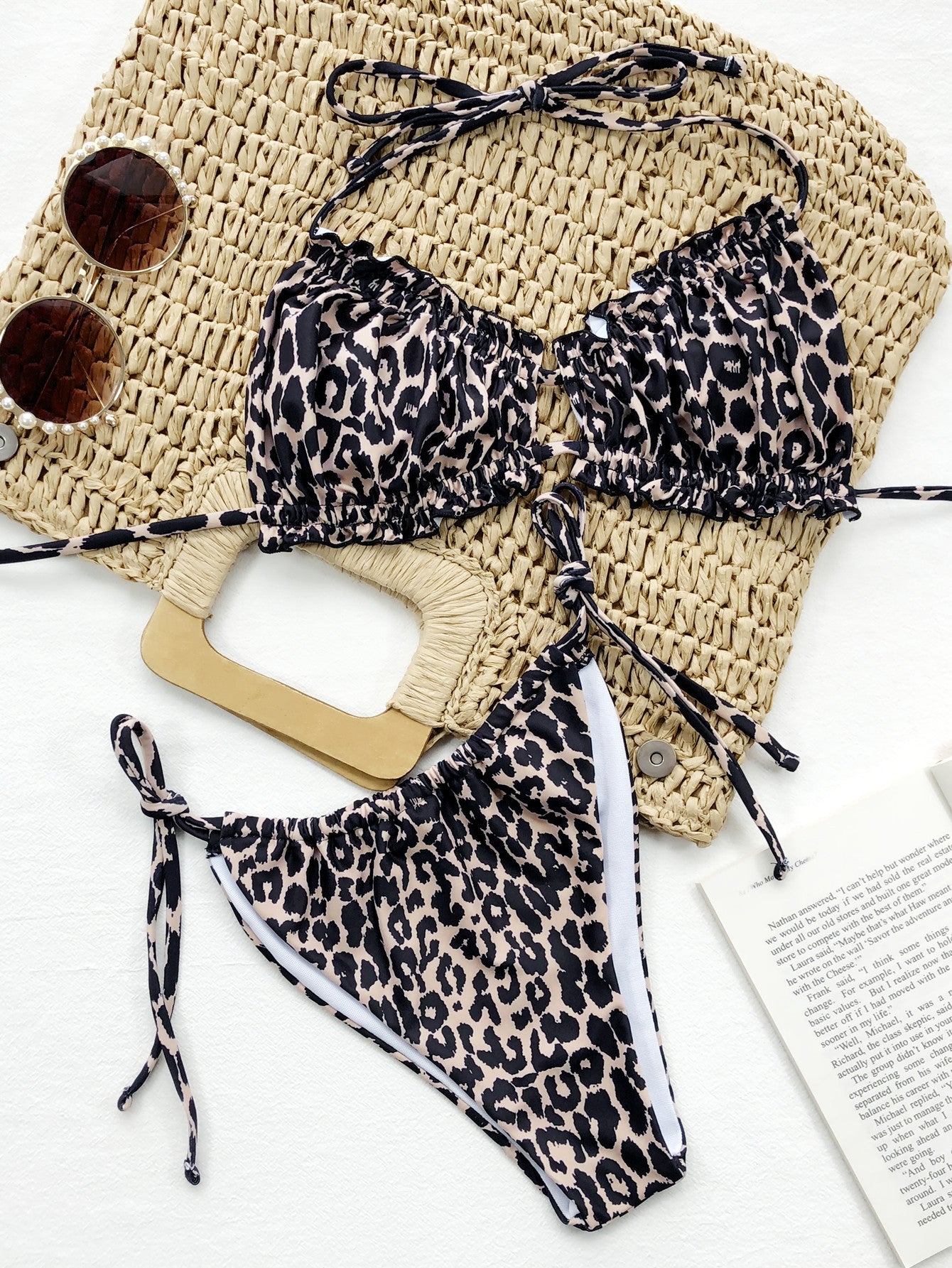 Frill Trill Halter Neck Bikini Set - AllIn Computer