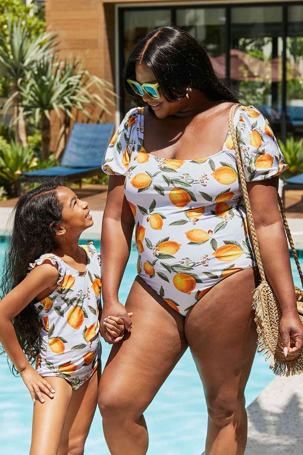 Marina West Swim Float On Ruffled One-Piece in Citrus Orange - AllIn Computer