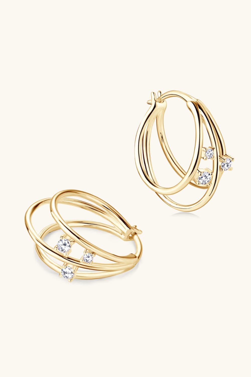 Moissanite 925 Sterling Silver Layered Earrings - AllIn Computer