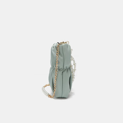 Nicole Lee USA Pearl Bow Chain Strap Purse - AllIn Computer