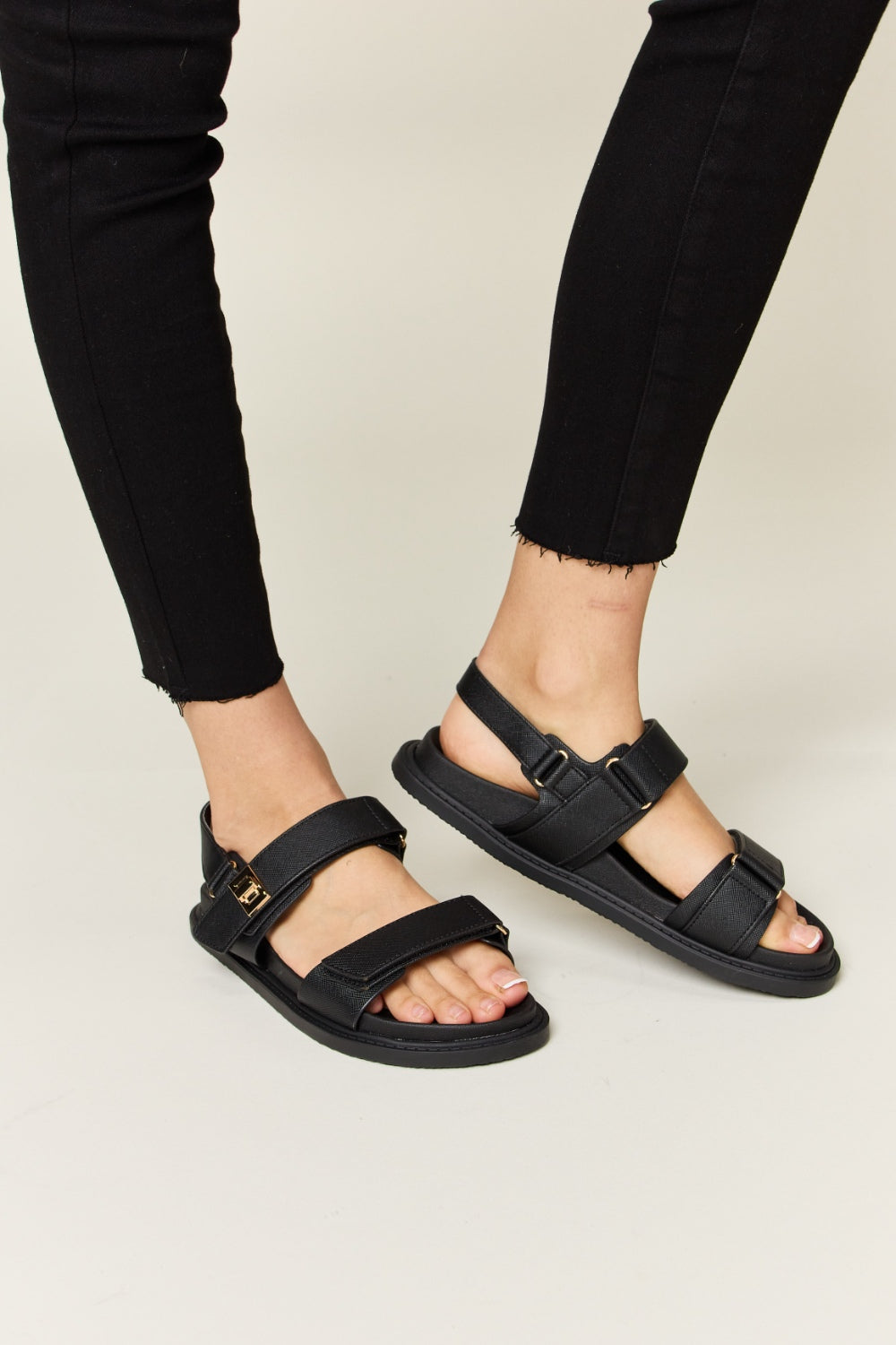 WILD DIVA Velcro Double Strap Slingback Sandals - AllIn Computer