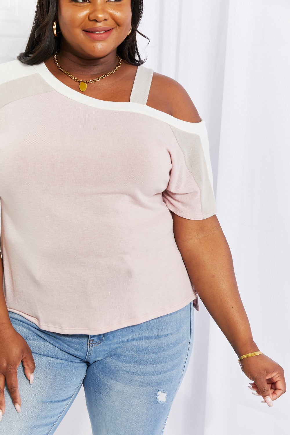 Andree by Unit Full Size Something Simple Cold Shoulder Tee - AllIn Computer
