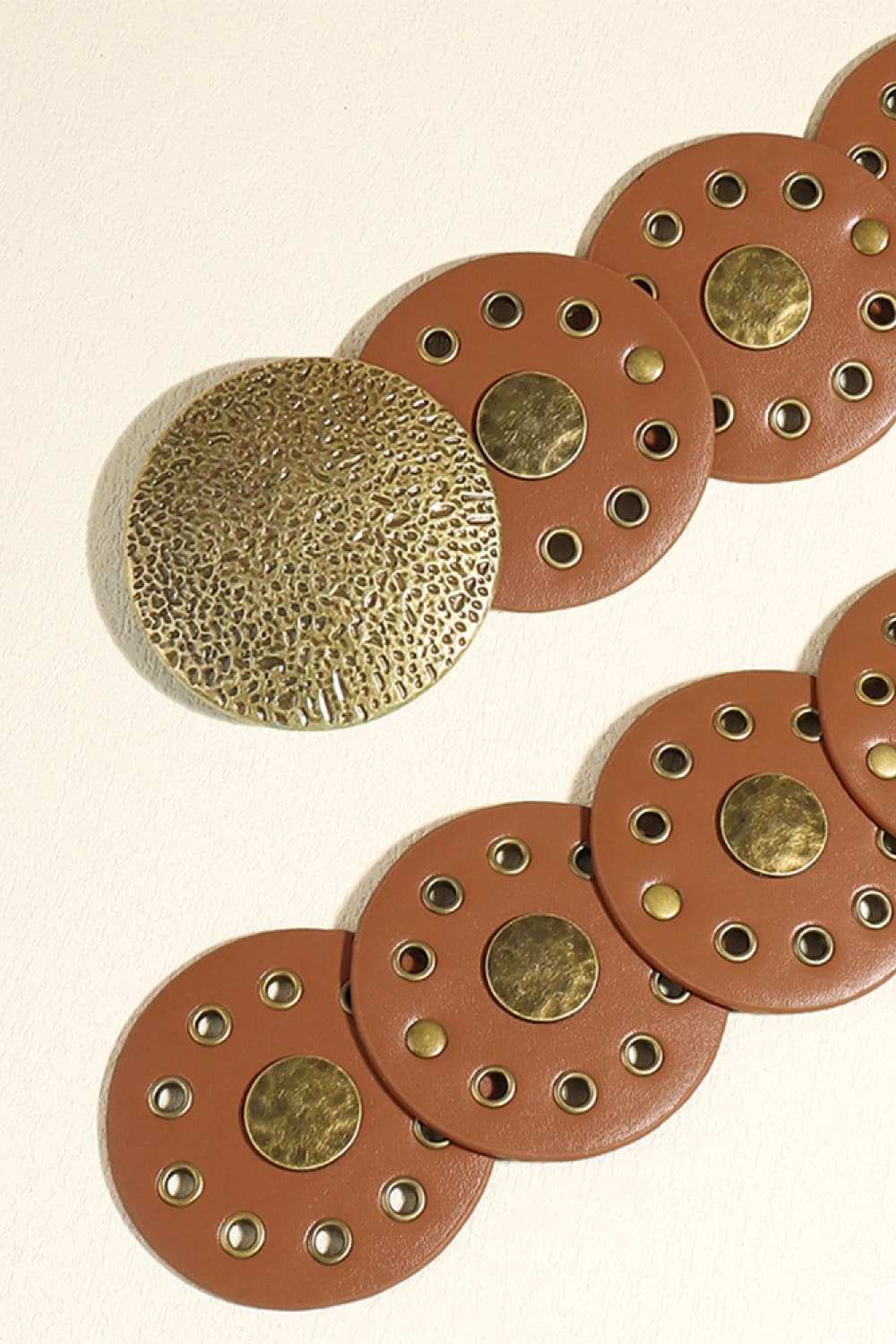 Round Shape PU Leather Belt - AllIn Computer