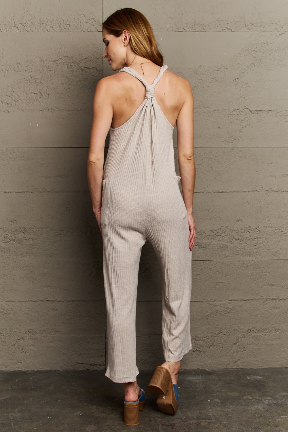 HEYSON Don't Get It Twisted Full Size Rib Knit Jumpsuit - AllIn Computer