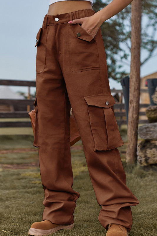 Loose Fit Long Jeans with Pockets - AllIn Computer