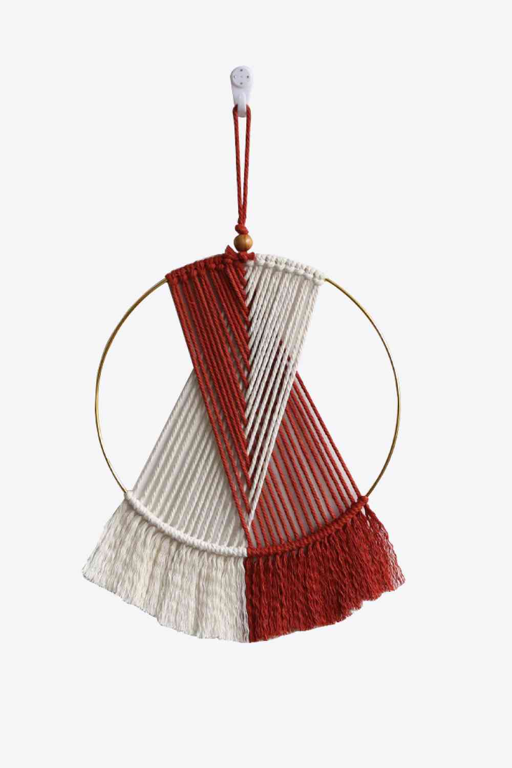 Contrast Fringe Round Macrame Hanging Wall Piece - AllIn Computer