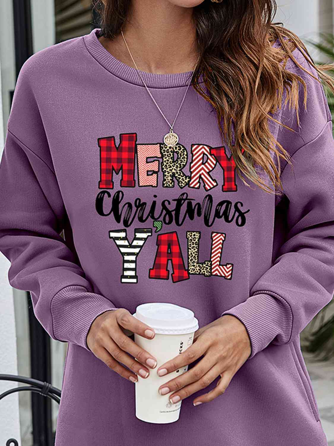 MERRY CHRISTMAS Y'ALL Graphic Sweatshirt