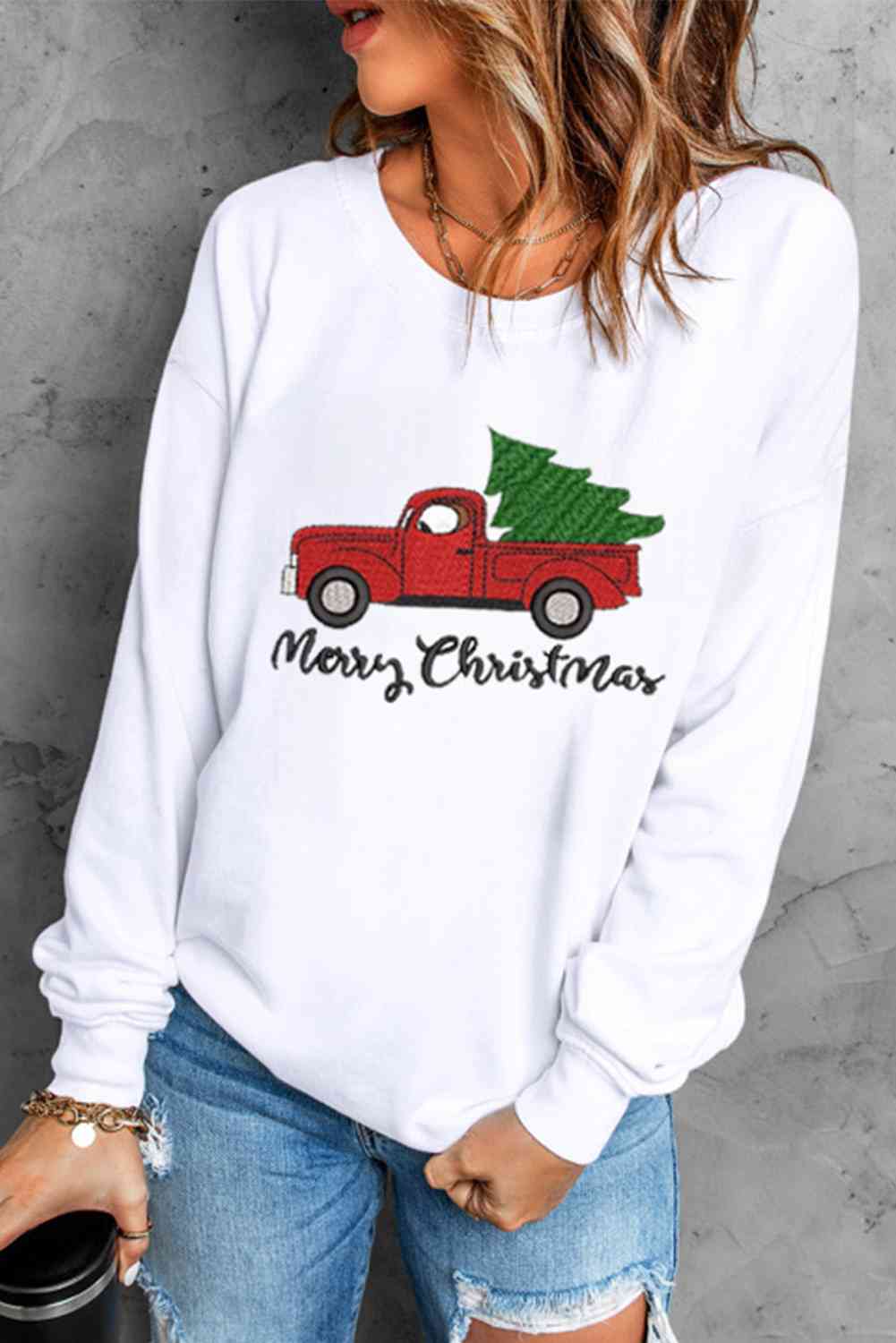 MERRY CHRISTMAS Graphic Sweatshirt - AllIn Computer