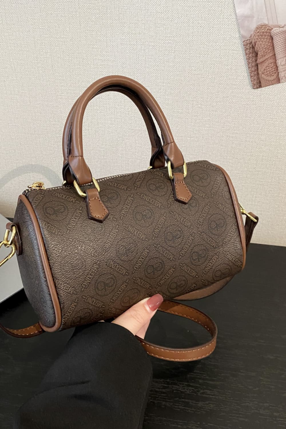 PU Leather Cylinder Handbag - AllIn Computer