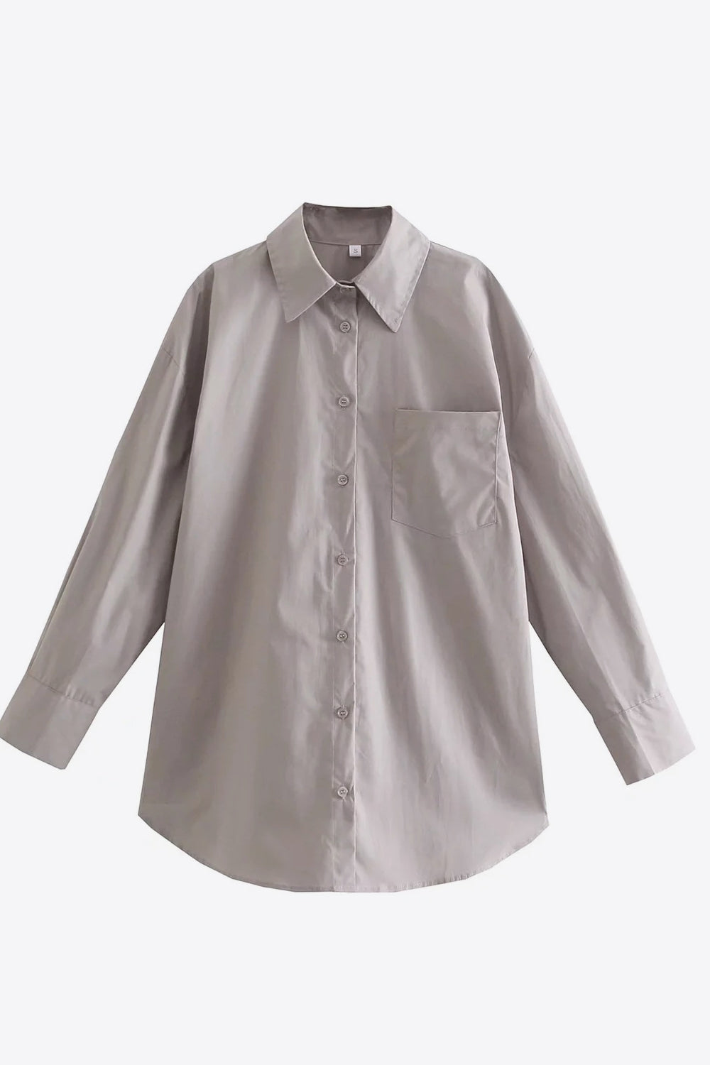 Dropped Shoulder Slit Shirt - AllIn Computer