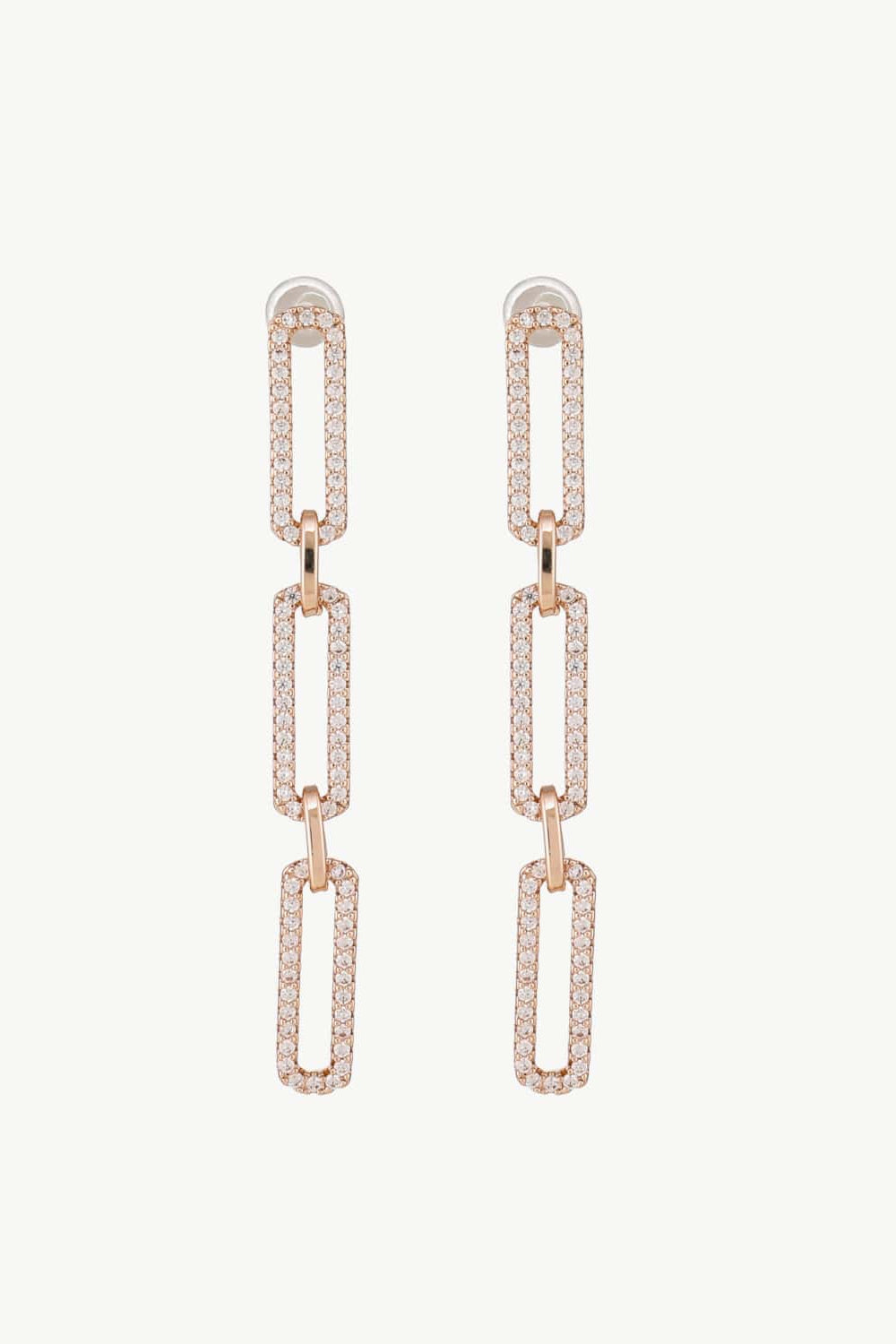 Rhinestone Chunky Chain Drop Earrings - AllIn Computer