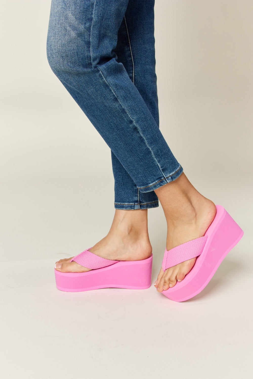WILD DIVA Open Toe Platform Wedge Sandals - AllIn Computer