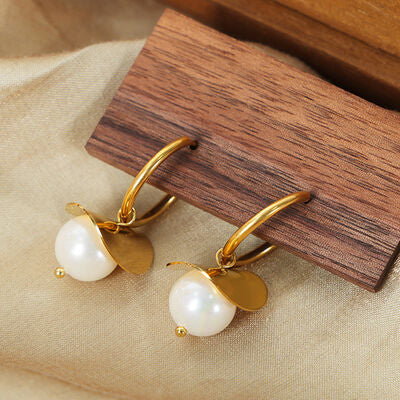 18K Gold-Plated Bead Dangle Earrings - AllIn Computer