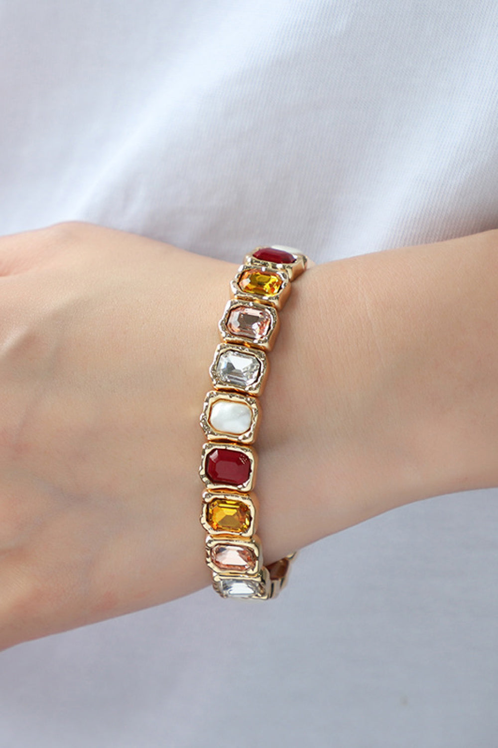 Glass Stone Alloy Bracelet - AllIn Computer