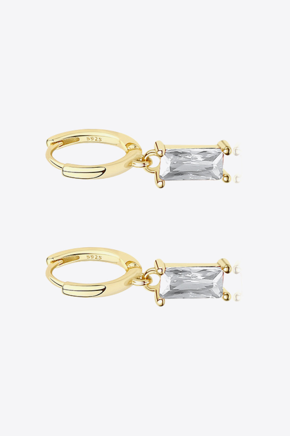 Retro 925 Sterling Silver Cubic Zirconia Drop Earrings - AllIn Computer