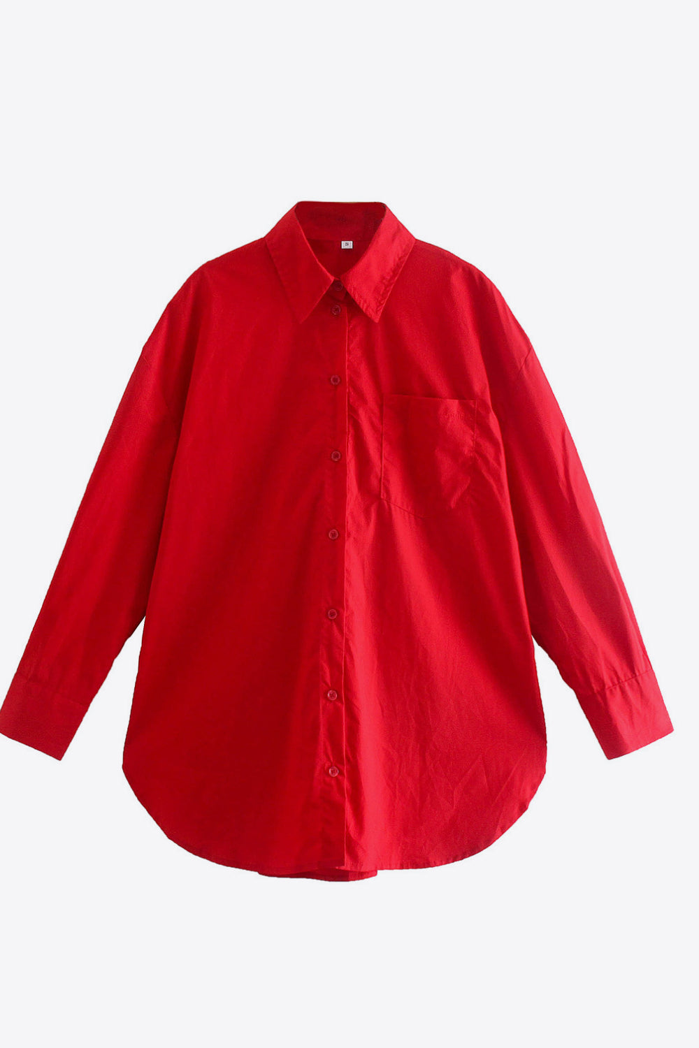 Dropped Shoulder Slit Shirt - AllIn Computer