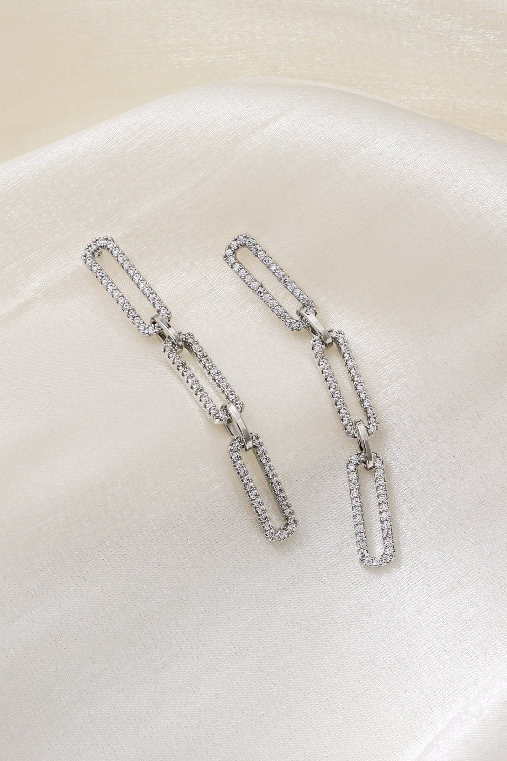 Rhinestone Chunky Chain Drop Earrings - AllIn Computer