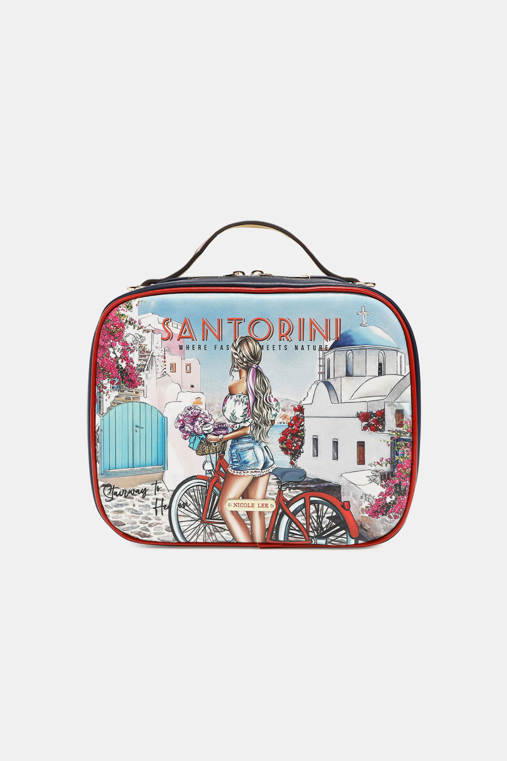 Nicole Lee USA Printed Handbag with Three Pouches - AllIn Computer