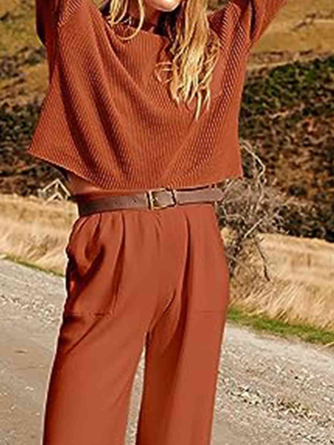 Knit Top and Joggers Set - AllIn Computer