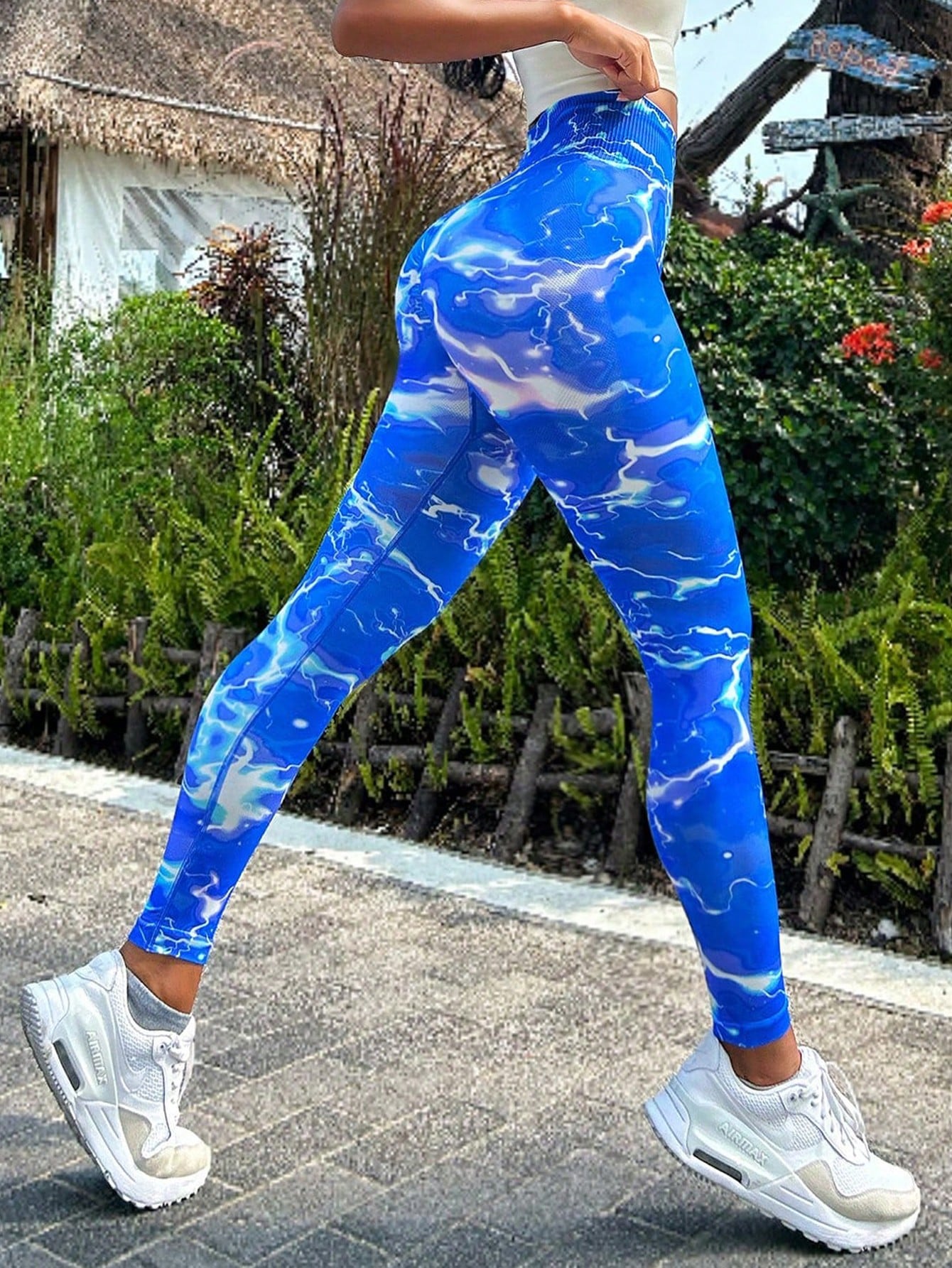 Tie-dye Slim Fit High Waistband Long Active Pants - AllIn Computer