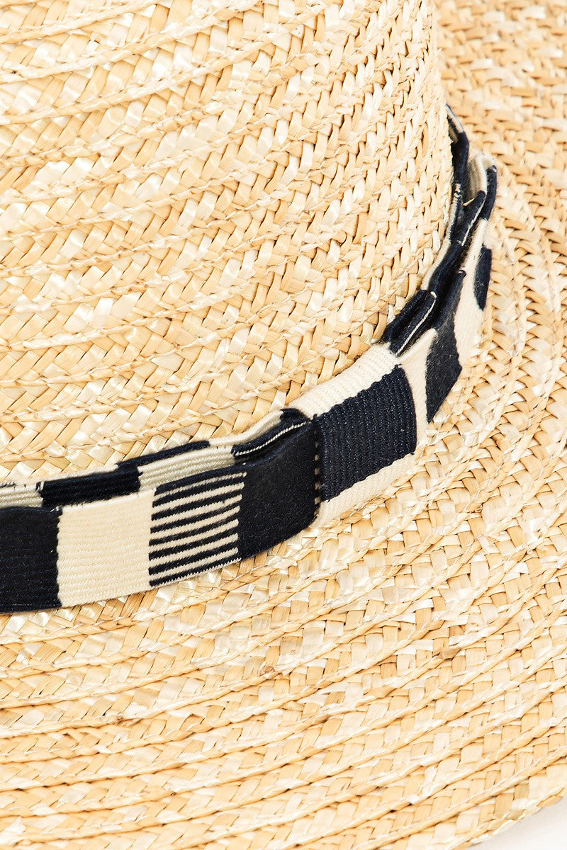Fame Strap Wide Brim Straw Hat - AllIn Computer