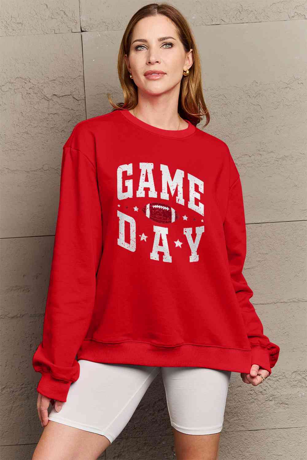 Simply Love Full Size GAME DAY Graphic Sweatshirt - AllIn Computer