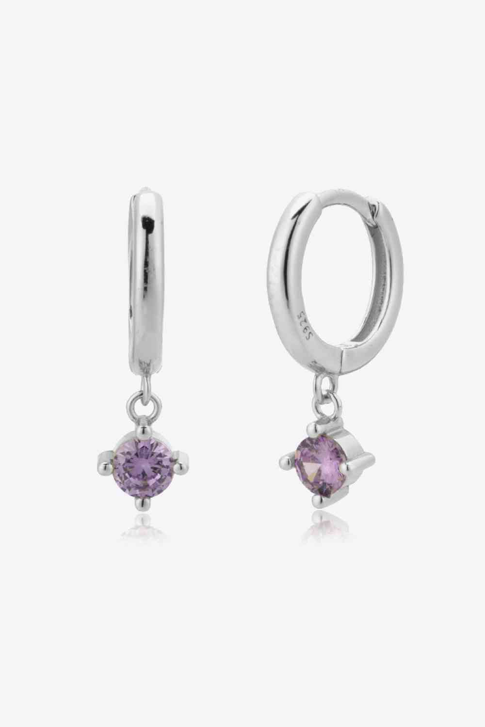 Inlaid Zircon Huggie Drop Earrings - AllIn Computer