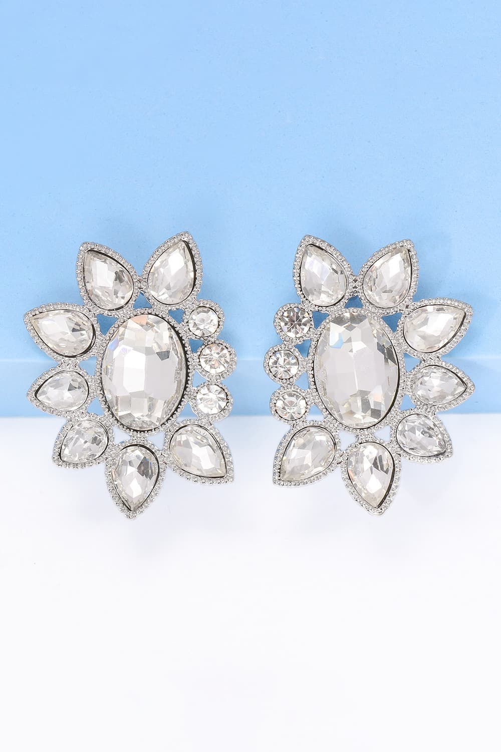 Geometrical Shape Glass Stone Dangle Earrings - AllIn Computer