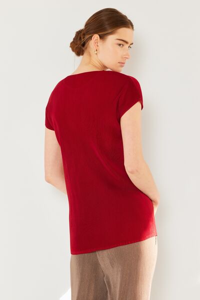 Marina West Swim Rib Pleated Cap Sleeve Top - AllIn Computer