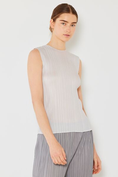 Marina West Swim Pleated Sleeveless Crewneck Tank - AllIn Computer