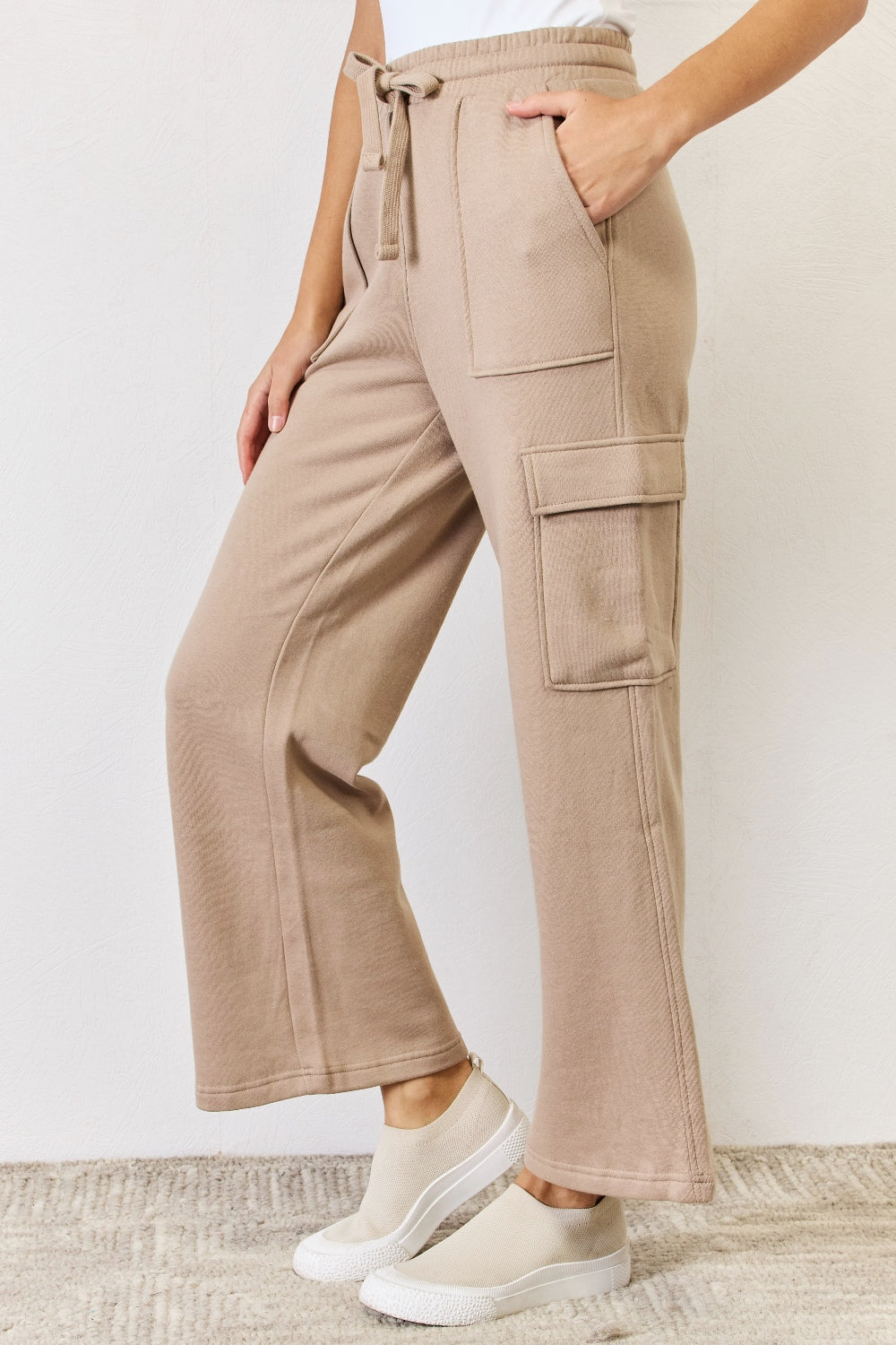 RISEN High Waist Cargo Wide Leg Pants - AllIn Computer
