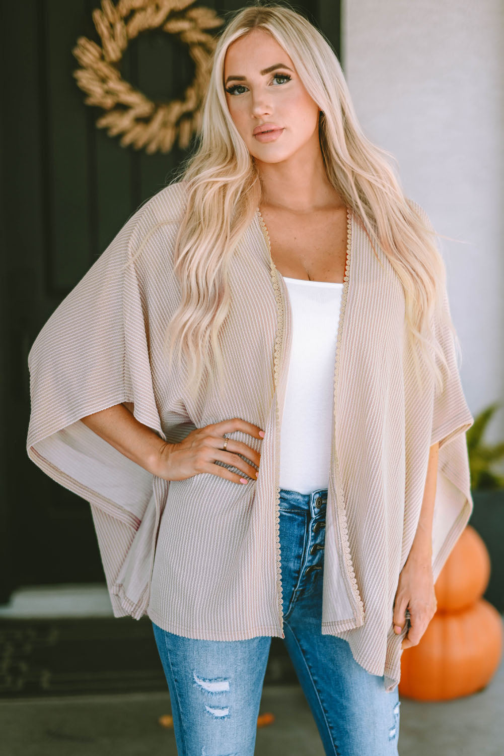 Open Front Dolman Sleeve Cardigan - AllIn Computer