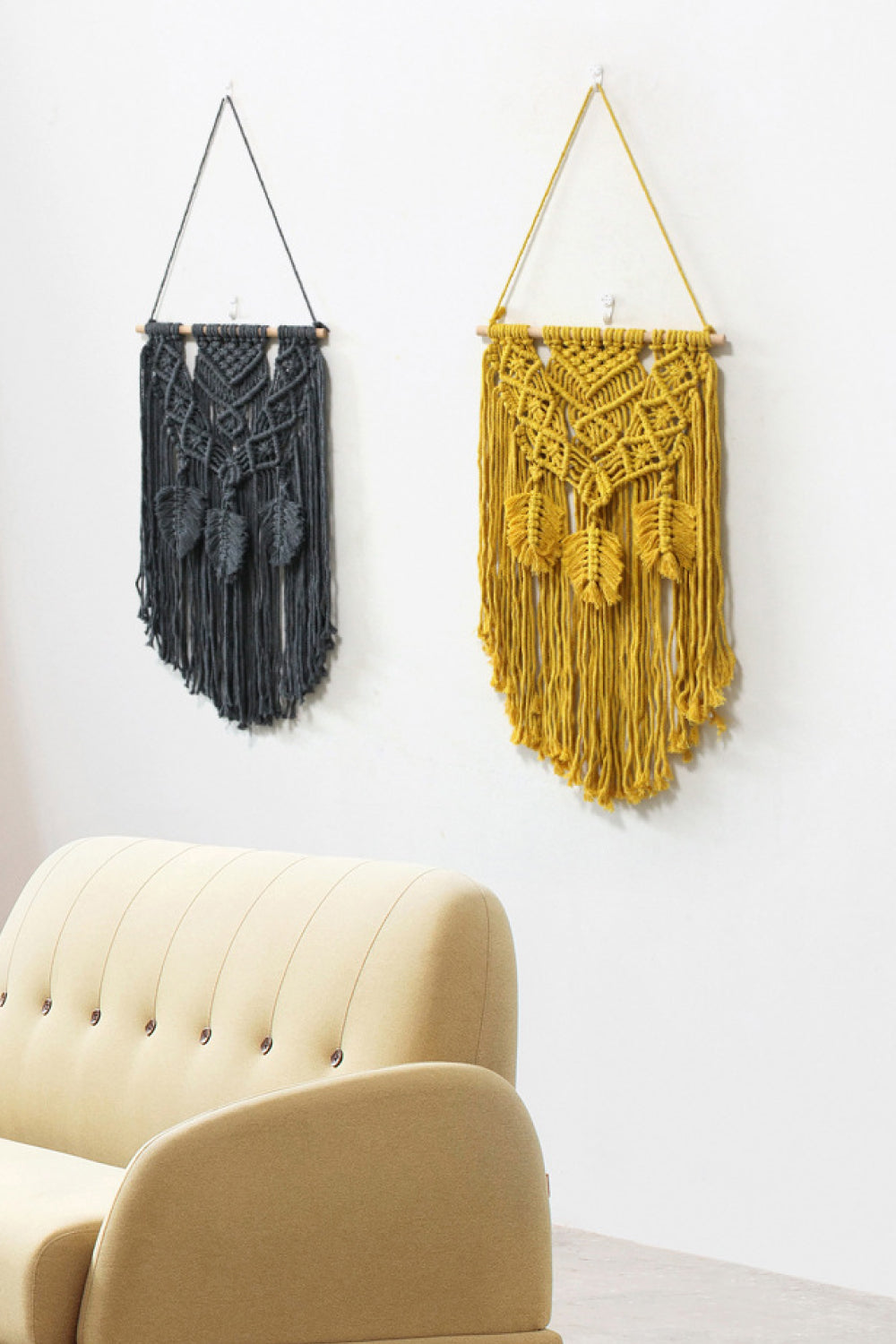 Fully Handmade Fringe Macrame Hanging Wall Piece - AllIn Computer