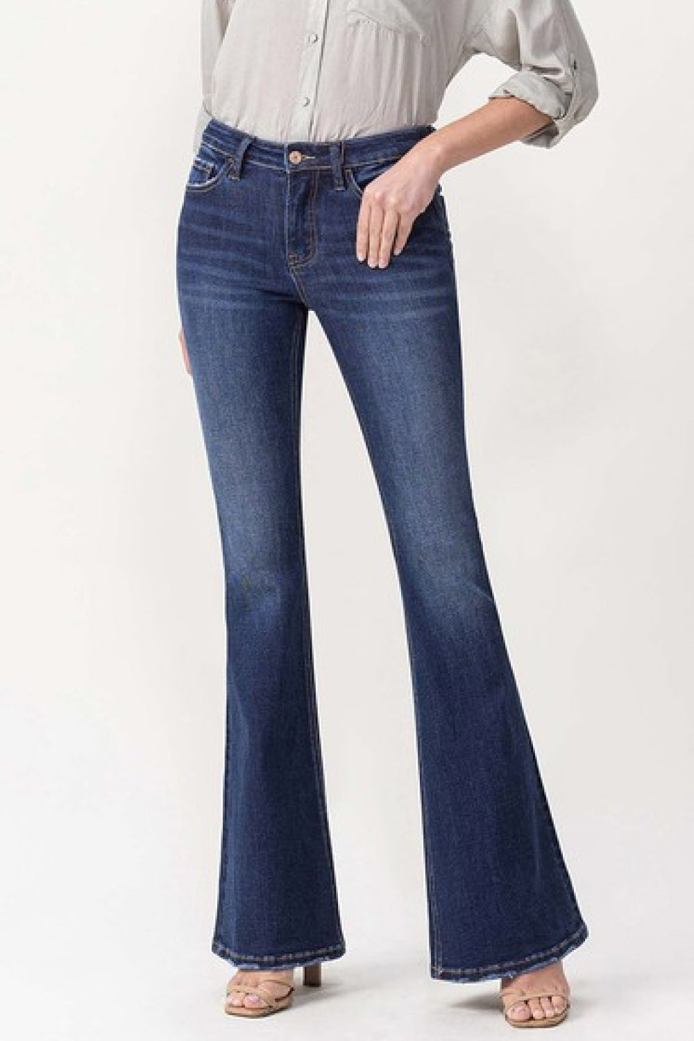 Lovervet Full Size Joanna Midrise Flare Jeans - AllIn Computer