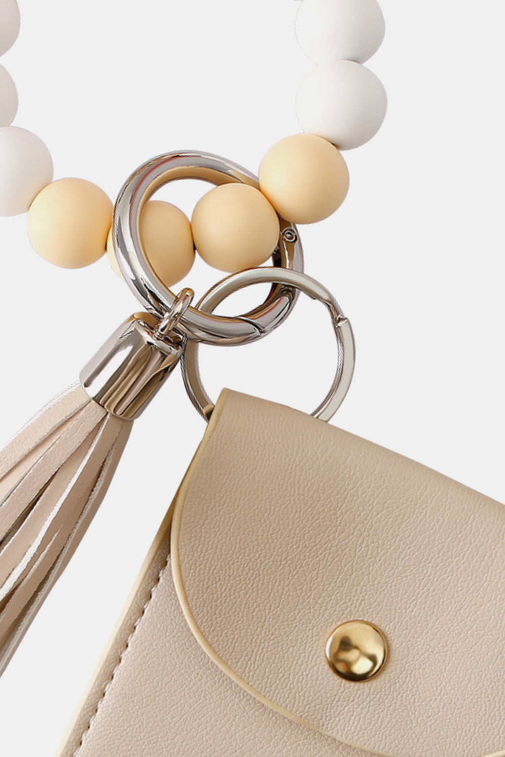 Beaded Wristlet Key Chain with Wallet - AllIn Computer