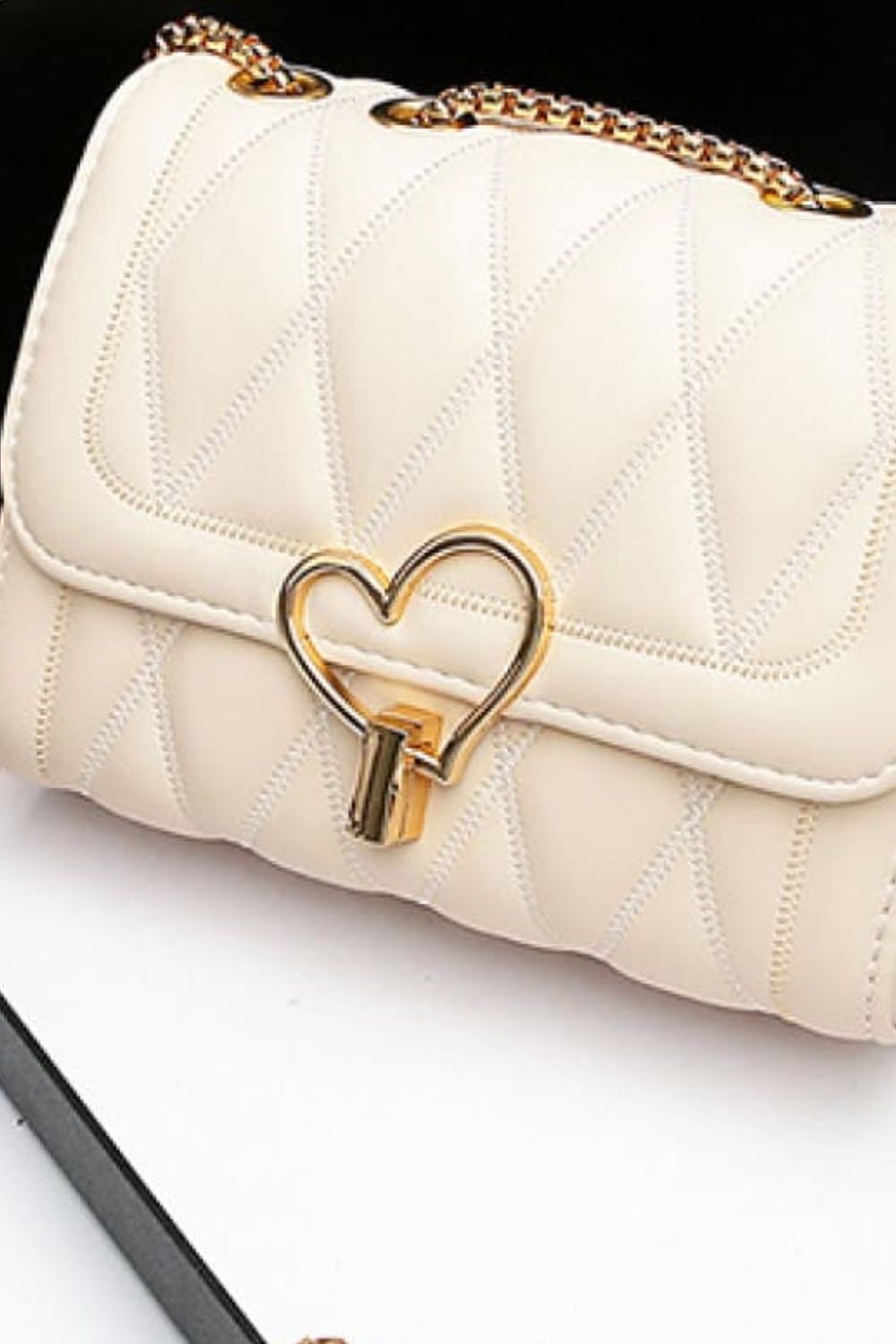 Heart Buckle PU Leather Crossbody Bag - AllIn Computer