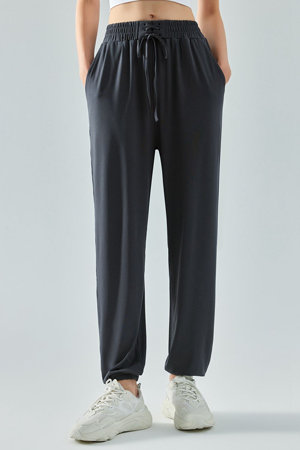 Tie Waist Sports Pants - AllIn Computer