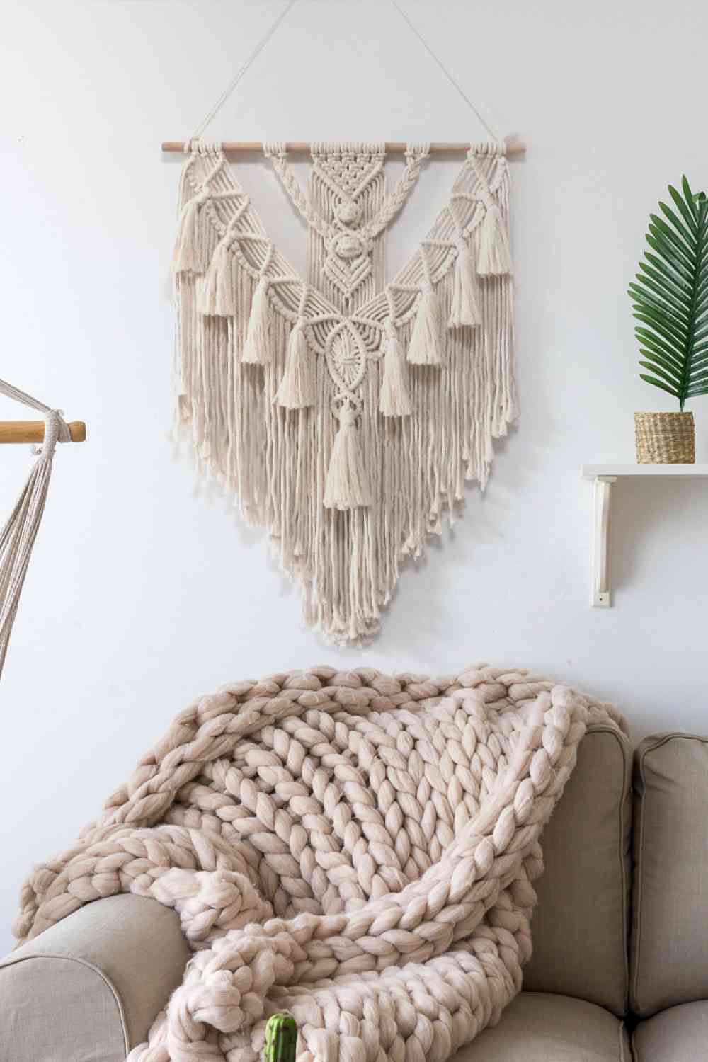 Macrame Fringe Hanging Wall Decor - AllIn Computer